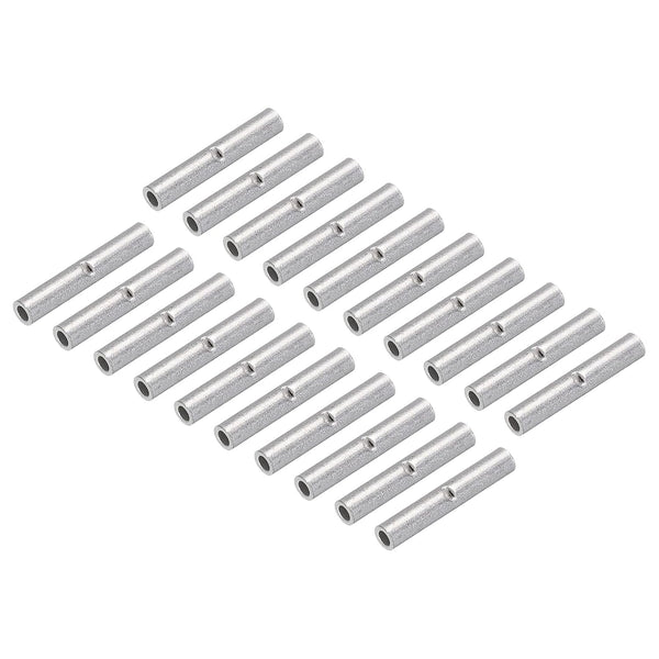 MECCANIXITY 200Pcs Non Insulated Butt Connectors, 26-22AWG Wire Connector for Electrical Wire Crimp