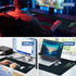 Desk Mat with Wireless Charging, Black Mouse Pad with Charger, Large Leather Computer Mouse Pad for Keyboard and Mouse