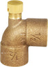 Supply Giant DDEM0120 1/2" Cast Brass 90 Degree Elbow with Sweat Connects and Drain Caps
