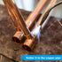 PATIKIL Reducing Tee Copper Fitting, 7/8" x 1/4" x 7/8" ID, 3pcs Pure Copper Pipe Tube Connector