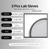 3 Pcs Lab Sieves, 6 Inch Diameter Test Sifter 10Mesh (2.19mm), 80Mesh (0.217mm), and 200 Mesh (0.077mm)