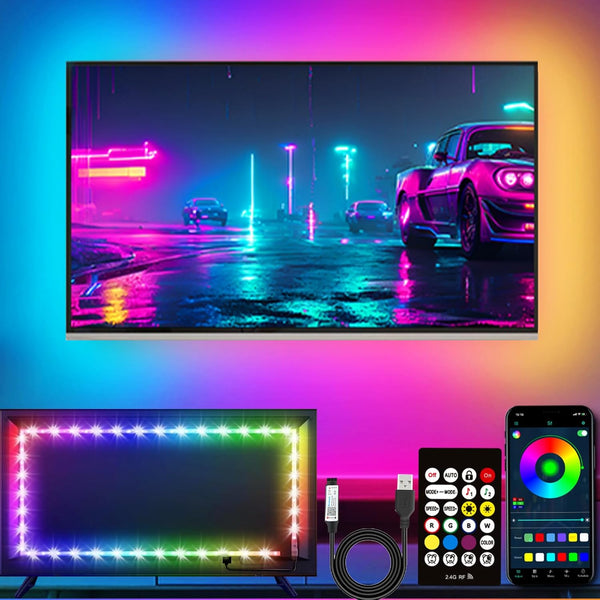 LED Lights for TV, 16.4ft LED Lights for 45-75 Inch TVs, RGB