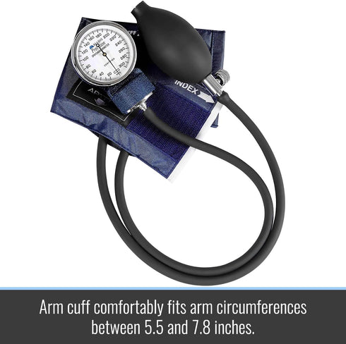 MABIS Precision Series Aneroid Sphygmomanometer Manual Blood Pressure Set, Infant Size, with Carrying Case