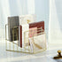 Simmer Stone Incline File Sorter, 7 Slot Magazine Holder for Letter, Document, Folder, Metal Desktop Organizer, Gold
