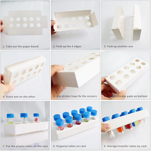 5ML Plastic Vials with Caps, Graduated Test Tubes, Silicone Seal for Fountain Pen Ink, Lab Sample Storage