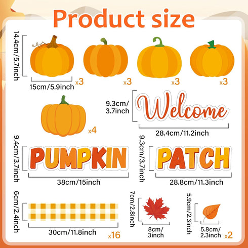Fall Pumpkin Bulletin Board Set Decorations for Classroom Autumn 3D Thanksgiving Pumpkin Honeycomb Decor