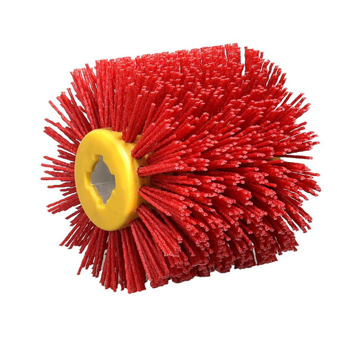 Abrasive Nylon Wire Drawing Wheel Drum Brushes, 80 Grit 120x100mm Polishing Tool for Wood Furniture