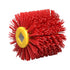 Abrasive Nylon Wire Drawing Wheel Drum Brushes, 80 Grit 120x100mm Polishing Tool for Wood Furniture