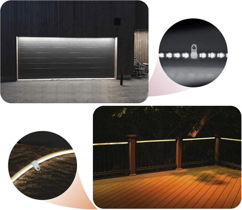 100 Pack 1/2 Inch P-Style Cable Clips, Rope Light Mounting Clips with Compatible Stainless Steel Pan Head Phillips
