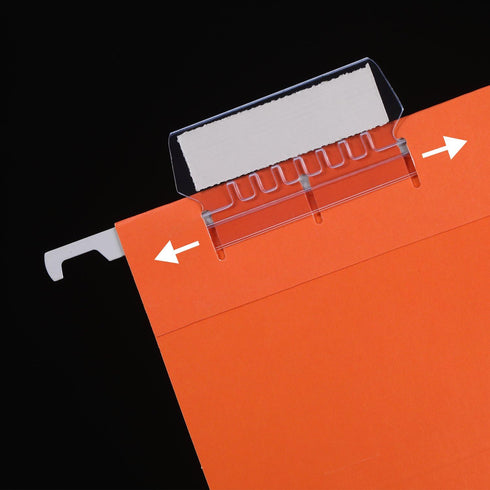 Jovitec File Folder Tabs, 120 Hanging Plastic Tabs and 120 Back to School Inserts for Quick Organizing