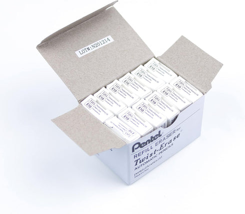 Pentel Refill Erasers Pack of 36 for Pentel Twist-Erase Series Pencils (E10)
