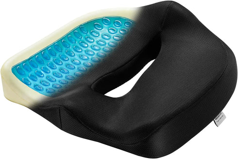 Mount-It! Office Seat Cushion, Premium Comfort Chair Lumbar Support, Memory Foam, Gel