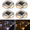 AGPTEK Solar Driveway Lights Outdoor 4 Pack, 2 Color Modes LED Deck