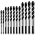 12-PCS Masonry Drill Bit Set, Professional Carbide Drill Bits for Glass, Tile, Brick, Cement, Wood
