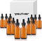 Yesker Amber Glass Bottles for Essential Oils 30 ml (1oz) with Glass Eye Dropper, 12 Pack for Oils, Lab Chemicals