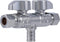 SharkBite 1/2 x 3/8 x 3/8 Inch Brass Crimp Angle Stop Valve, Dual Shut Off, PEX Pipe
