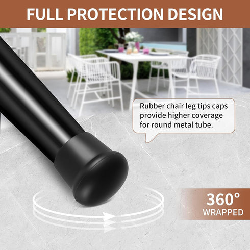 3/4" 8 0.63" 0.75") Ezprotekt Round Rubber Chair Leg Caps, Pcs Non-Slip Chair Leg Floor Protectors for Hardwood Floors