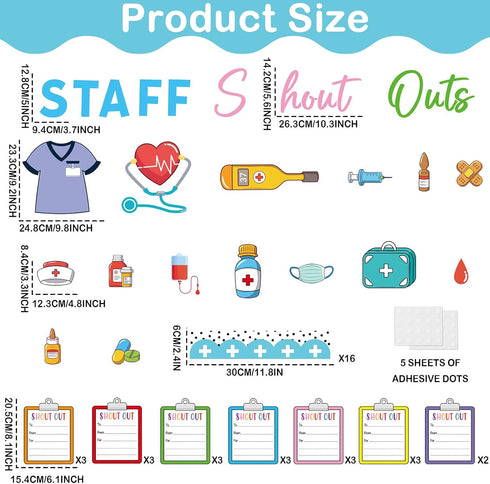 Set Healthy Staff Shout Outs Bulletin Board Decorations Nurse Week Staff Shout Outs Bulletin Board Appreciation