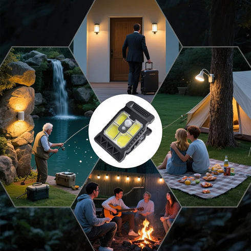 Generic Clip On Solar Lights Solar Security Lights Outdoor Motion Sensor,Widely Uses LED Fence Light, Portable Survival