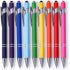 HALOMNNI 9 Pack Ballpoint Pens 2-in-1 Retractable Ballpoint Pen with Stylus Tip, Metal