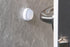 EVI Door Stop - White Stainless Steel Door Stop with Adhesive and Screw Fastening, Protective Rubber