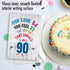 NobleWorks 90th Milestone Happy Birthday Card - Funny Card for 90 Year Old, Senior Citizen Humor - Age Equation 90