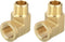 uxcell 90 Degree Brass Pipe Fitting Street Elbow 3/8" NPT Connector for Gas, Air, Oil, Propane - 2pcs