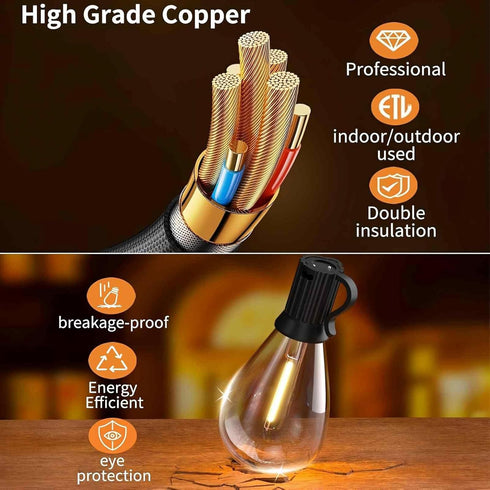 120FT 30+2 S11 Bulbs,Ultra Commercial 2700K smareal Outdoor String Lights, LED Patio Lights with Shatterproof Edison