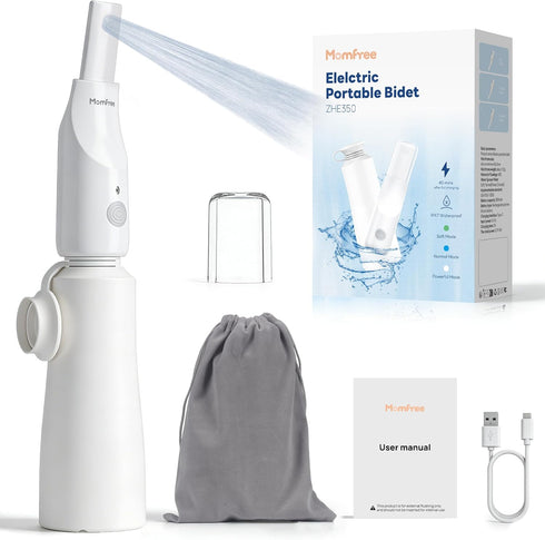 3 IPX7 Portable Bidet for Travel - Rechargeable Electric Travel Bidet Peri Bottle with Adaptor & Speed Modes