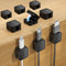 WDBmla 9 Black Magnetic Cable Clips,Under Desk Cable Management,Cord Holder for Nightstand Home