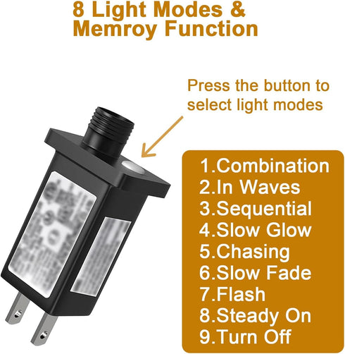 yowin 30V 6W 2 120VAC 60hz 6h 8 2 Bulb Class Power Supply LED Controller, Outdoor Fairy Lights Adapter with Timer