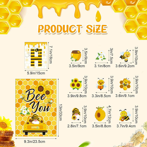 Harloon 54 Pcs Bee Classroom Decorations - Summer Motivational Posters and Inspirational Wall Arts for Teachers
