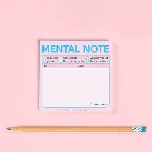 Knock Knock Mental Note Sticky Notes | Pastel Edition