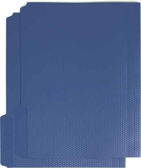 U Brands Performance Poly File Folders Set, Assorted Styles, Blue, Gray, Green, Office Supplies 6 Count