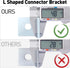 2 Hole L Shaped 90 Degree Angle Connector Bracket, 4.8 mm Thickness, Fit for 1/2" Bolt in 1-5/8" Strut Channel