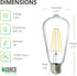 Sunco Lighting 2 Pack, Dusk to Dawn Light Bulbs, LED Edison 2700K Soft White, 7W Equivalent 60W, E26 Base