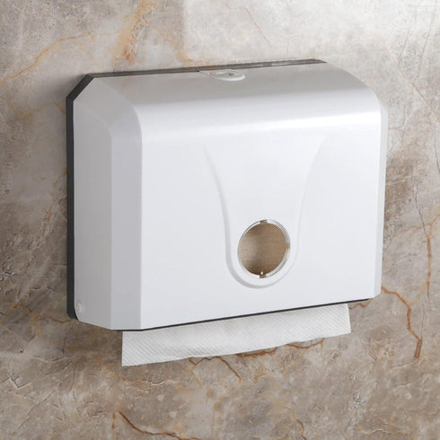 MUNEFE Paper Towel Dispenser, Wall Mount Tissue Dispensers, Wall Mount ABS Paper Towel Holder for Lounges Toilet
