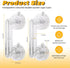 Huakaile 2 Pieces Transparent Suction Cup Handle for Sliding Glass Door, Hole-Free Waterproof Suction Grab Bars