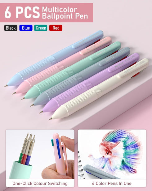 Nicpro 78 PCS Aesthetic School Supplies, Cute Pen Case, 12 Pastel Highlighters, 12 Gel Pens, 10 Mechanical Pencils
