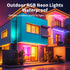 16.4FT 12V Remote,IP65 iNextStation RGB Neon LED Strip Lights, Flexible Rope Lights Color Changing Multiple Modes