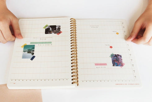 PAPERIAN Brilliant Monthly & Weekly Planner - Wirebound Undated Scheduler Diary (Ivory)
