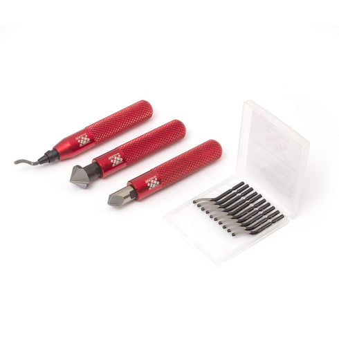 AFA Tooling - Deburring Tool & 2 Countersink Hand Reamers with 10 Blades for Metal, Resin, PVC Pipes, Copper, Plastic