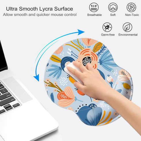 Mouse Pad with Wrist Support, Non Slip Mousepad Wrist Rest for Office, Comfortable Ergonomic Support Mat
