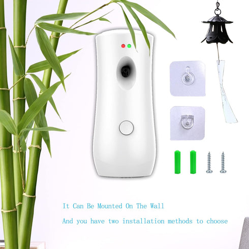 Automatic Air Fragrance Dispenser, Wall-mounted Aerosol Spray Air Freshener for Home, Offices, Schools, White