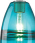 6366300, Westinghouse Brushed Nickel Finish with Turquoise Glass Soren One-Light Indoor Mini Pendant, one Size