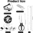 Black Desk Organizer and Accessories Kit, Mesh Desktop Organizer, Stapler, Tape Dispenser, Pen Holder, Ruler, Scissors