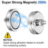 Limbeuuu 4 Packs M8 200 lb Super Strong Neodymium Round Magnet with Male Thread Nuts Bolts Corrosion-Resistant Mounting