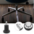 6pcs 2-inch KALLORY Fixed Office Chair Casters Swivel Accent Chair Wheels Bell Glides Replacement Desk Wheels for High