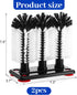 Meyeyaia 2 Pack 3 Glass7.3 3.7 7.5 inch Water Bottle Cleaning Brush with Brushe Heads & Suction Base,Glass Cup Washer