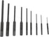 Wheeler Roll Pin Punch Set with 9 Steel Punches and Labeled Rollup Storage Bag